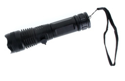 2000 Lumen Adjustable Focus Rechargeable Black Flashlight