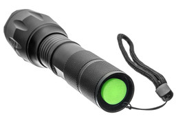 10 W LED/500 Lumen Adjustable Beam Black Flashlight W/Tactical Switch