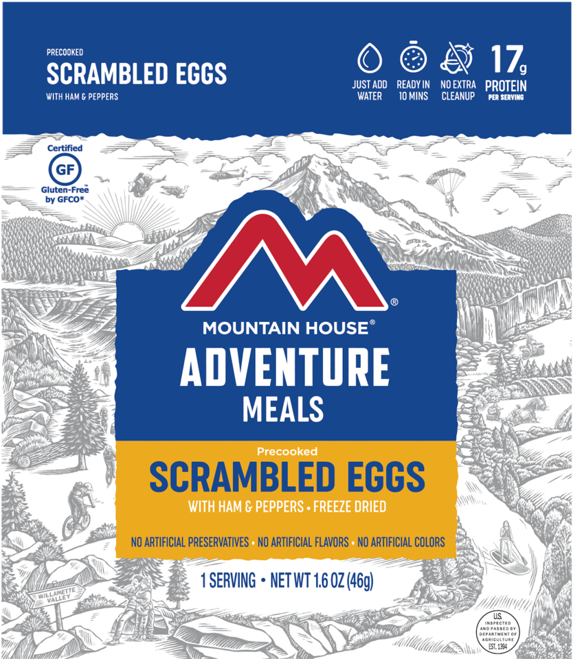 Mountain House Scrambled Eggs with Ham, Red & Green Peppers