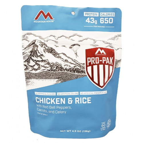 MILITARY Mountain House Chicken & Rice Pro-Pak Pouch MILITARY Mountain House Chicken & Rice Pro-Pak Pouch