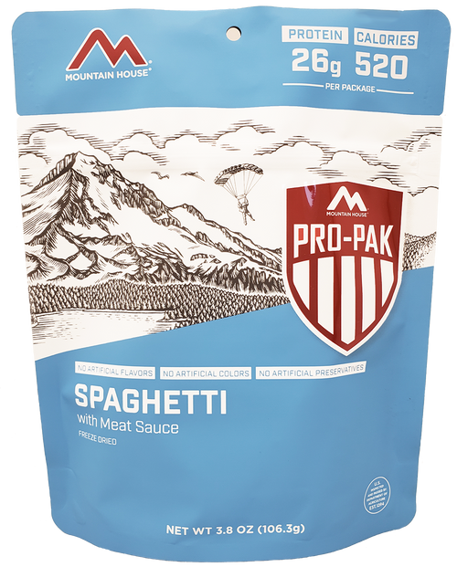 MILITARY Mountain House Spaghetti with Meat Sauce Pro-Pak Pouch MILITARY Mountain House Spaghetti with Meat Sauce Pro-Pak Pouch