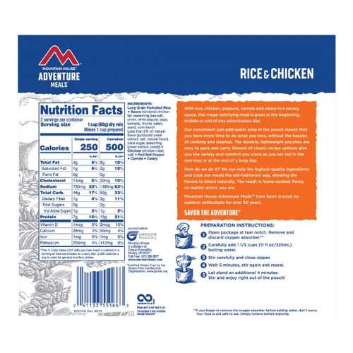 Mountain House Rice and Chicken Pouch Mountain House Rice and Chicken Pouch