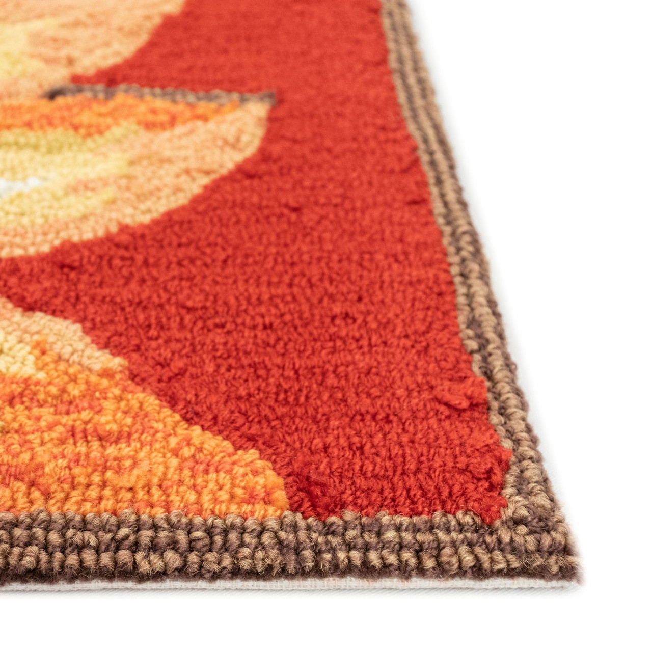 Trans Ocean Liora Manne Frontporch 1417/24 Sunflower Red Area Rug