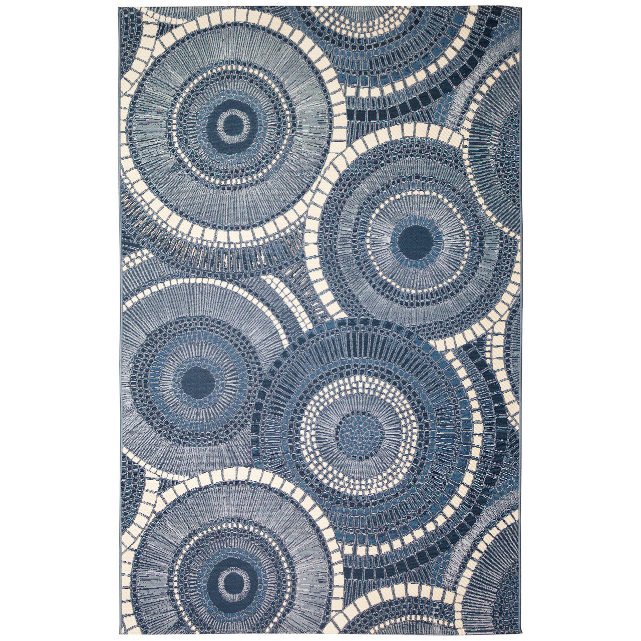 Trans Ocean Liora Manne Marina 8035/04 Circles Delft Area Rug