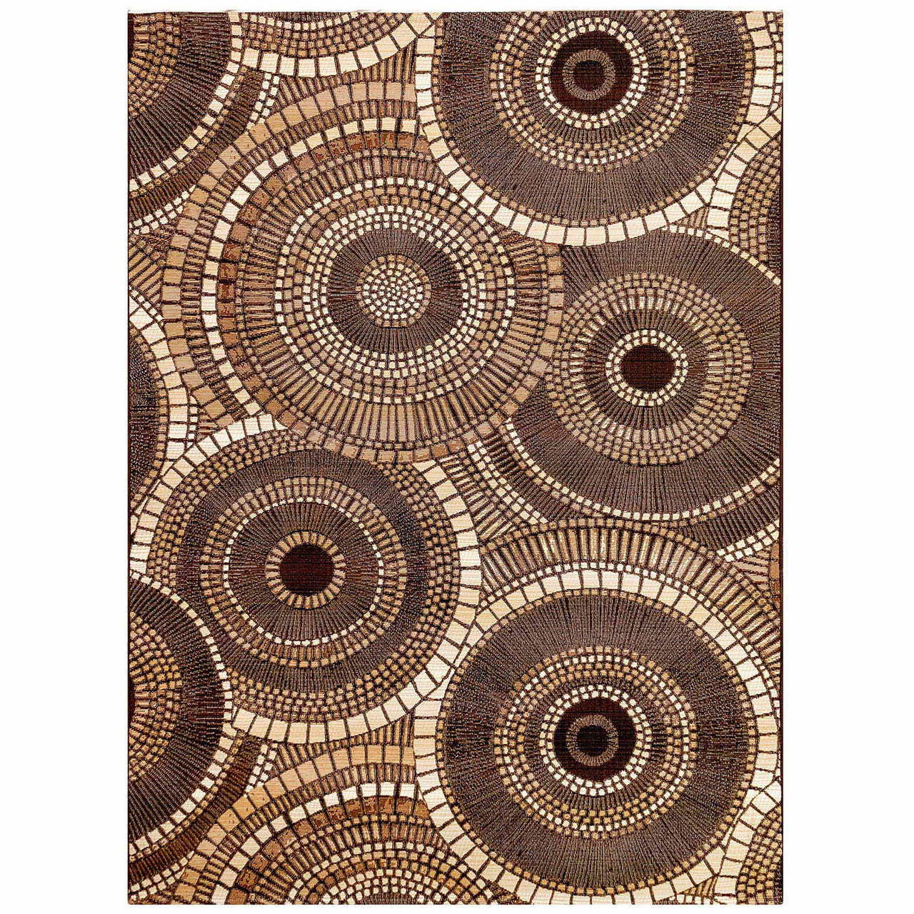 Trans Ocean Liora Manne Marina 8035/19 Circles Brown Area Rug