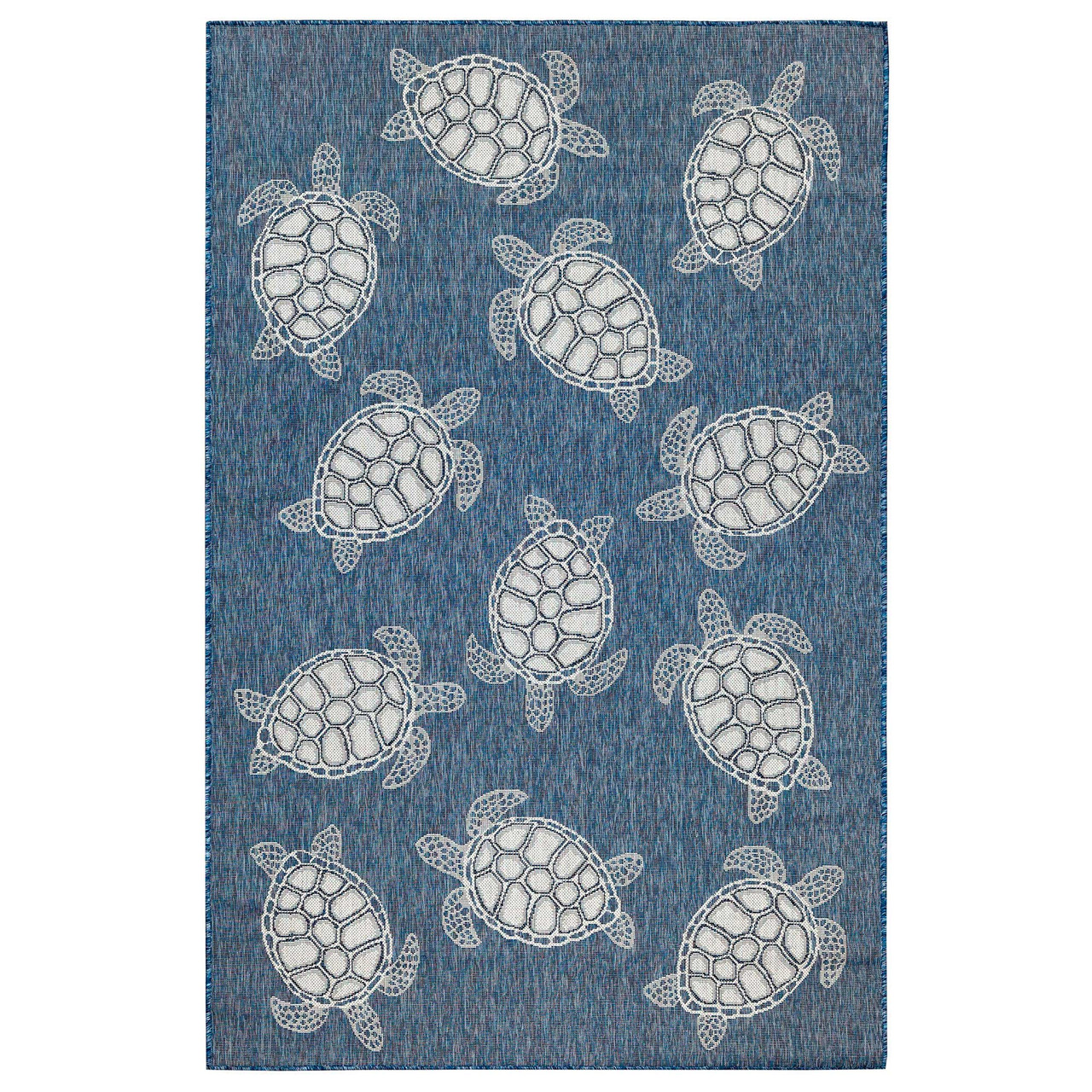 Trans Ocean Liora Manne Carmel 8413/33 Sea Turtles Navy Area Rug