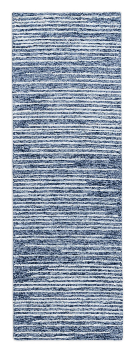 【美品】SATOKA Calla Navy Kas Tuscany 406 Navy Villa Area Rug
