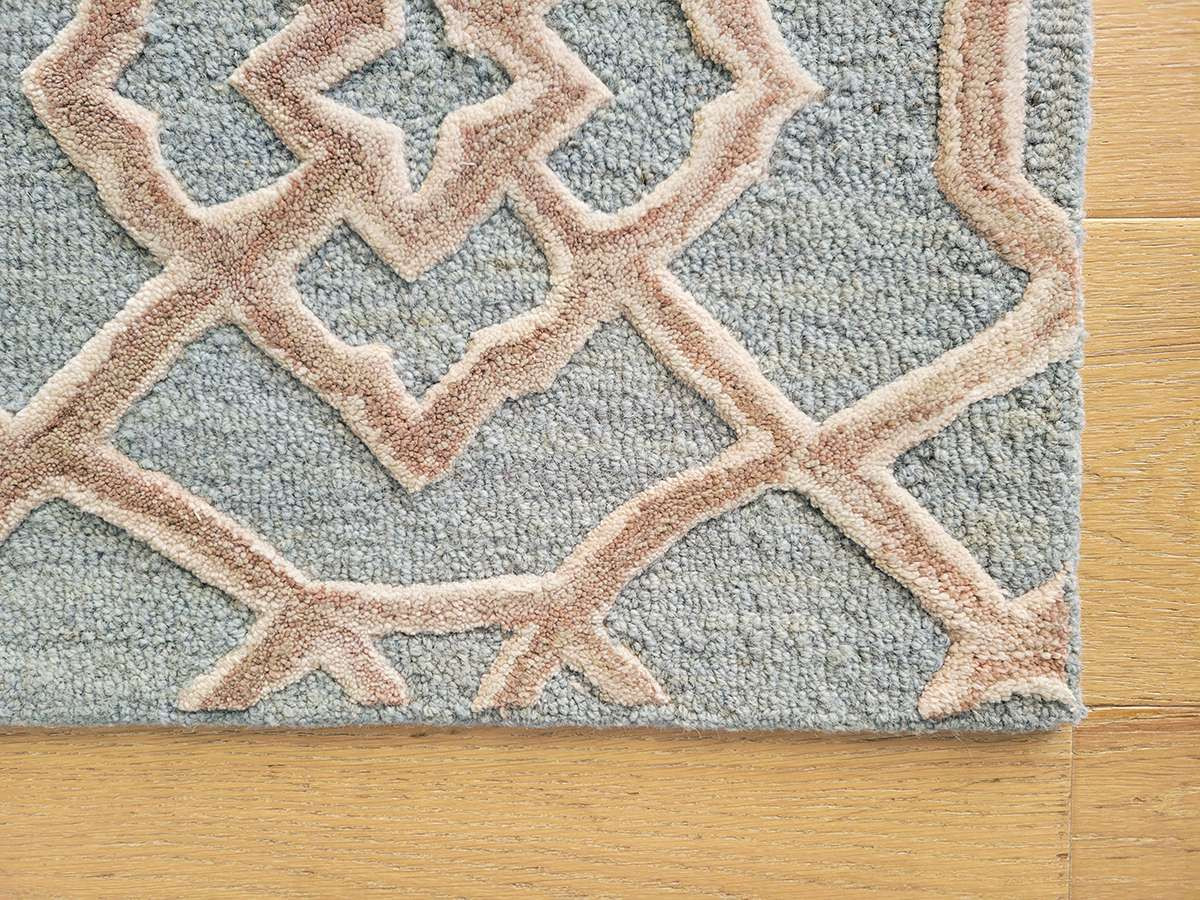Wayside Vinsi RG2VI3365 Aqua Blue Wool Rug