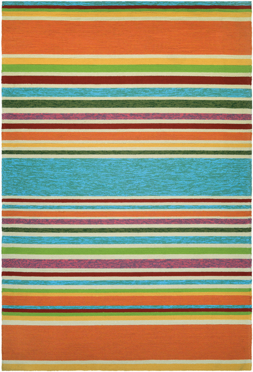Couristan Covington Sherbet Stripe Multi 8 ft. x 8 ft. Round Indoor/Outdoor  Area Rug 22963067710710N - The Home Depot