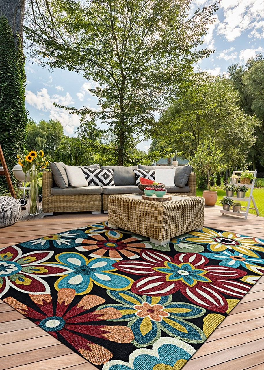 Couristan Fresco Dutch Greystone-Cotton Indoor/Outdoor Area Rug