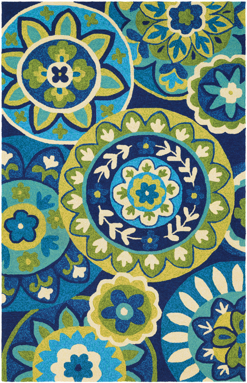 Couristan Covington 3778/1014 Rip Tide Ocean Green Area Rug