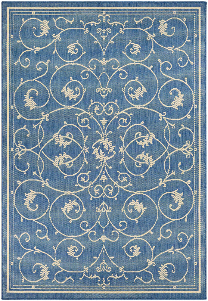 Couristan Recife 1583/1212 Veranda Champagne Blue Area Rug