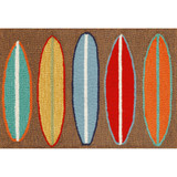 Liora Manne Frontporch 1406/19 Surfboards Brown Area Rug