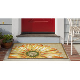 Liora Manne Frontporch 1417/09 Yellow Sunflower Rug