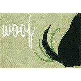 Liora Manne Frontporch 1429/06 Woof Green Dog Rug