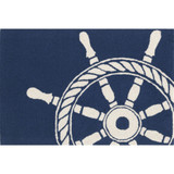Trans Ocean Liora Manne Frontporch 1456/33 Ship Wheel Navy Area Rug