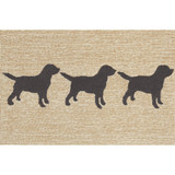 Trans Ocean Liora Manne Frontporch 1467/48 Doggies Black Area Rug