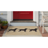 Liora Manne Frontporch 1467/48 Doggies Black Area Rug