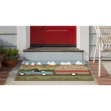 Trans Ocean Liora Manne Frontporch 1469/06 Camping Dog Green Area Rug