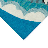 Trans Ocean Liora Manne Frontporch 1473/04 Surfing Dogs Ocean Area Rug