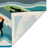 Trans Ocean Frontporch Surfing Dogs Ocean Rug