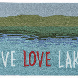 Liora Manne Frontporch 4507/03 Live Love Lake Water Area Rug