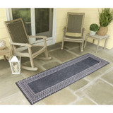 Trans Ocean Liora Manne Malibu 8228/33 Etched Border Navy Area Rug