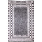 Liora Manne Malibu 8228/47 Etched Border Charcoal Area Rug
