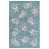 Trans Ocean Liora Manne Carmel 8413/04 Seaturtles Aqua Area Rug