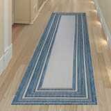 Trans Ocean Liora Manne Carmel 8425/33 Multi Border Navy Rug