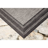 Liora Manne Carmel Multi Border Black Area Rug