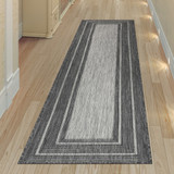 Liora Manne Carmel 8425/48 Multi Border Black Runner Rug Liora Manne Carmel 8425/48 Multi Border Black Runner Rug