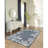 Trans Ocean Liora Manne Carmel 8448/33 Coral Border Navy Rug