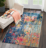 Nourison Celestial CES09 Blue/Yellow Area Rug