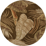 Kas Havana 2615 Mocha Rainforest Tropical Round Rug