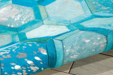 City Chic Turquoise Cowhide Rug