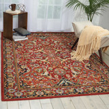 Nourison Timeless TML15 Red Area Rug