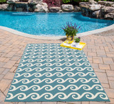 Momeni Baja BAJ14 Waves Blue Rug