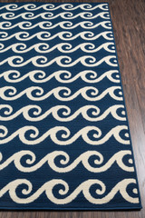 Momeni Baja BAJ14 Waves Navy Area Rug