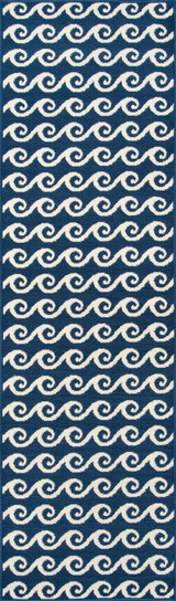 Momeni Baja BAJ14 Waves Navy Area Rug