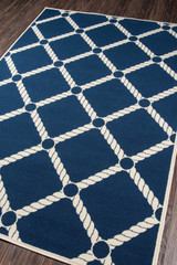 Momeni Baja BAJ15 Nautical Rope Navy Rug