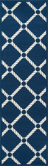 Momeni Baja BAJ15 Nautical Rope Navy Area Rug