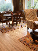 Momeni Ibiza Orange Rug in breakfast nook