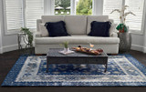 Momeni Tangier TAN-1 Blue Area Rug Room