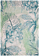 Kas Sparta 3184 Ivory/Green Foliage Rug