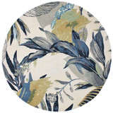 Kas Sparta 3185 Ivory/Blue Sanctuary Round Rug