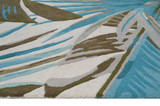 Kas Cove 3002 Ivory Teal Palms Rug