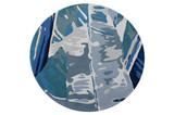 Kas Cove 3006 Ivory Blue Illusion Round Rug