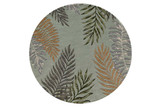 Kas Cove 3007 Seafoam Ferns Round Rug