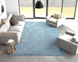 Serenity 1263 Navy Geo Area Rug